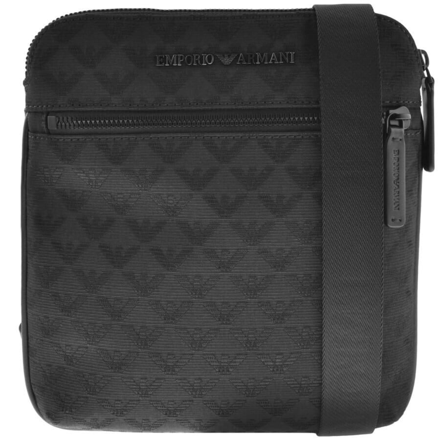 Emporio Armani Logo Shoulder Bag Black Mainline Menswear Sweden